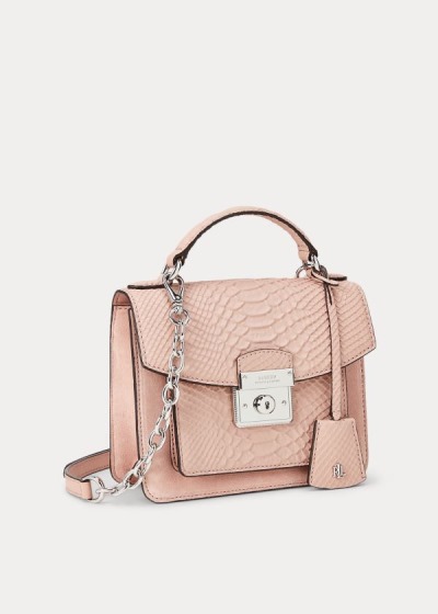 Satchel Ralph Lauren Mujer Rosas - Suede Small - KZVJC2730